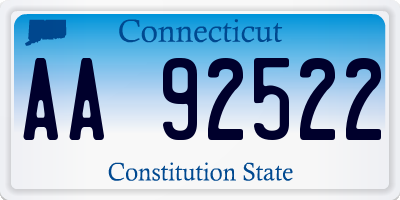 CT license plate AA92522