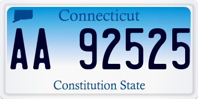 CT license plate AA92525