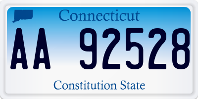 CT license plate AA92528
