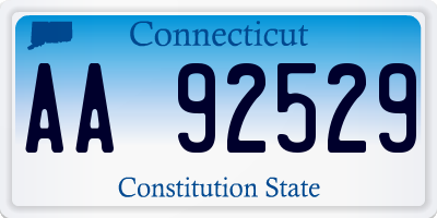 CT license plate AA92529