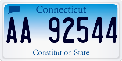 CT license plate AA92544