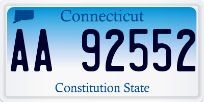 CT license plate AA92552