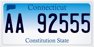 CT license plate AA92555