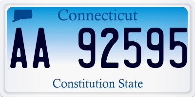 CT license plate AA92595