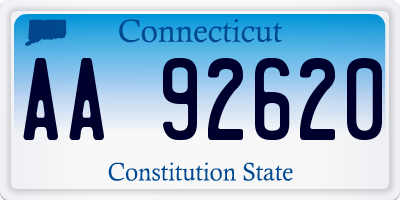 CT license plate AA92620