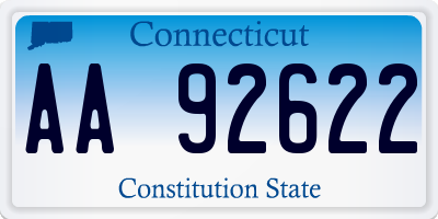 CT license plate AA92622