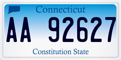 CT license plate AA92627