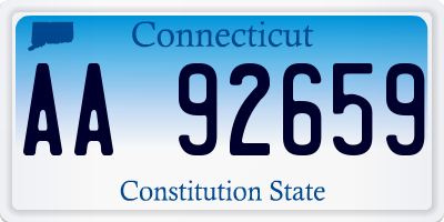 CT license plate AA92659