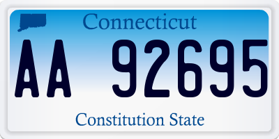 CT license plate AA92695