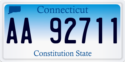 CT license plate AA92711