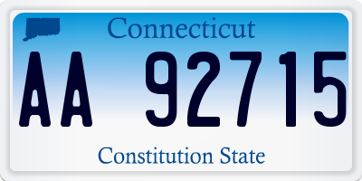 CT license plate AA92715