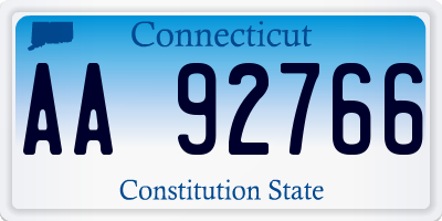 CT license plate AA92766