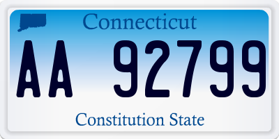 CT license plate AA92799