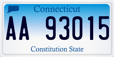 CT license plate AA93015