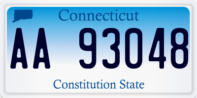 CT license plate AA93048