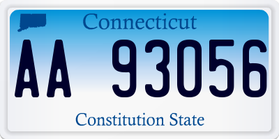 CT license plate AA93056