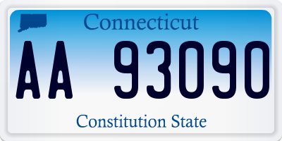 CT license plate AA93090