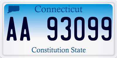 CT license plate AA93099