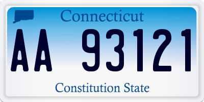 CT license plate AA93121