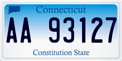 CT license plate AA93127