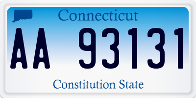 CT license plate AA93131