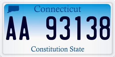 CT license plate AA93138