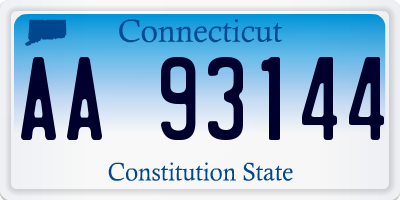 CT license plate AA93144