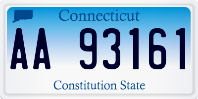 CT license plate AA93161