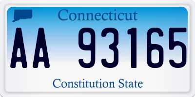 CT license plate AA93165