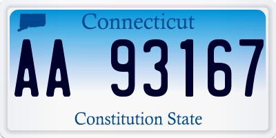 CT license plate AA93167