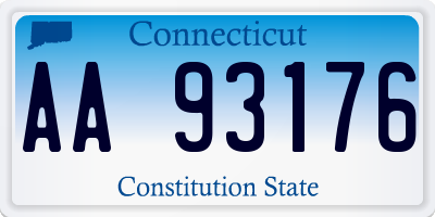 CT license plate AA93176