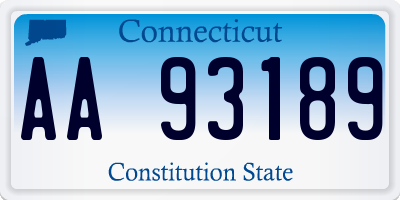 CT license plate AA93189