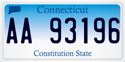 CT license plate AA93196