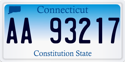 CT license plate AA93217