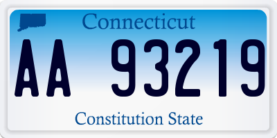 CT license plate AA93219