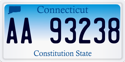 CT license plate AA93238