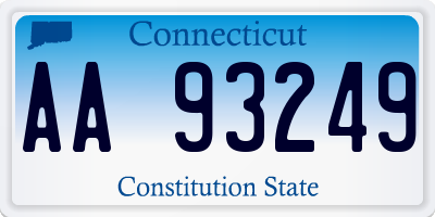 CT license plate AA93249