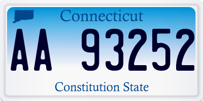 CT license plate AA93252