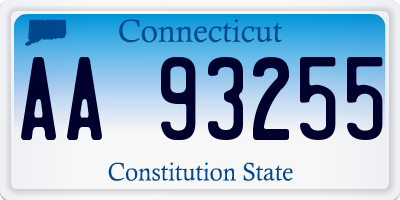 CT license plate AA93255