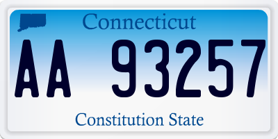 CT license plate AA93257