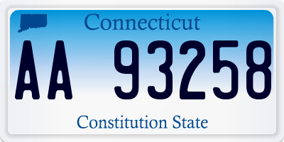 CT license plate AA93258