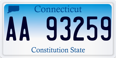 CT license plate AA93259