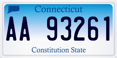 CT license plate AA93261