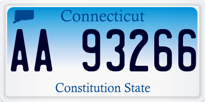 CT license plate AA93266