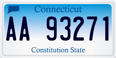 CT license plate AA93271