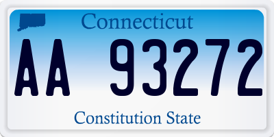 CT license plate AA93272