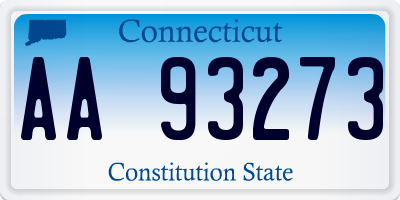 CT license plate AA93273