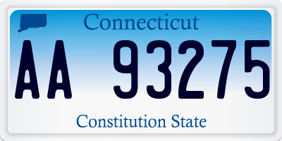 CT license plate AA93275