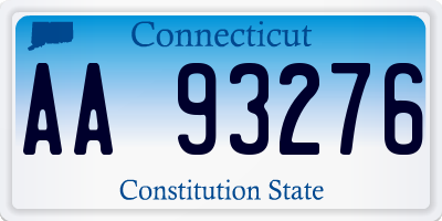 CT license plate AA93276