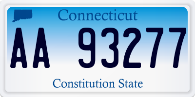 CT license plate AA93277